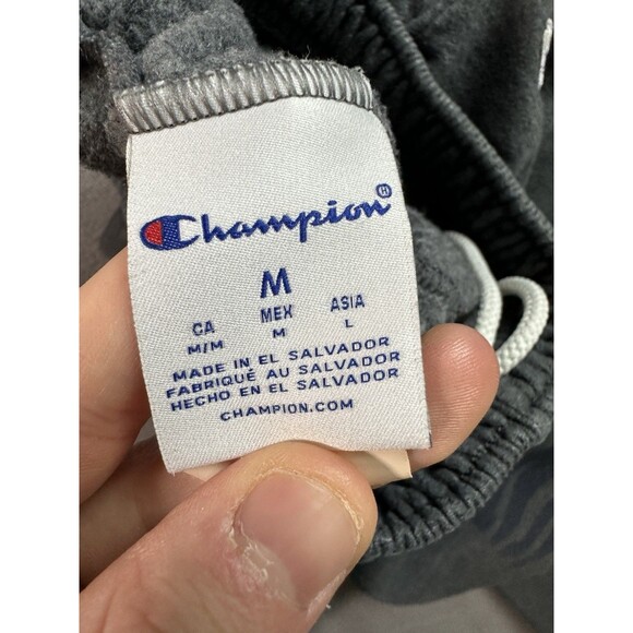 Champion Penn State Sweatpants Sz Medium Relaxed Fleece Gray Logo Spell out - Picture 3 of 5